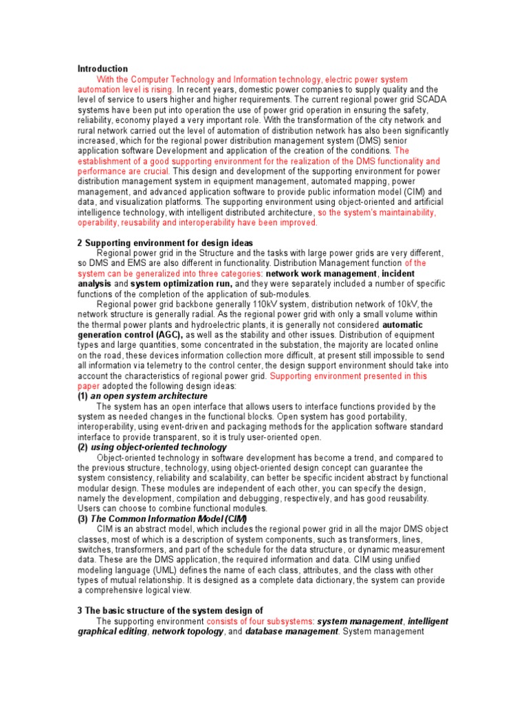 Power Distribution Management System Design | PDF | Object Oriented ...