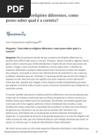 Com todas as religiões diferentes, como posso saber qual é a correta