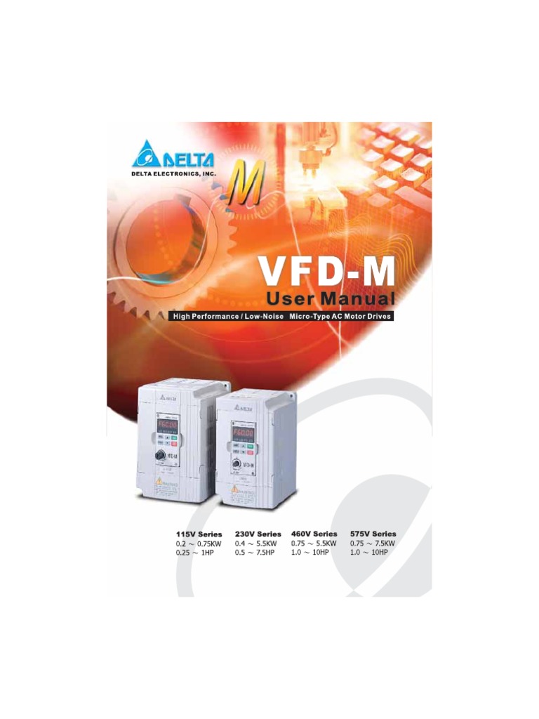 VFD-M Series User Manual | PDF | Alternating Current | Power Inverter