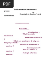 Public Relations Management Project