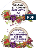 Selasa (7.7.2015) : Matematik K2 1100-1140