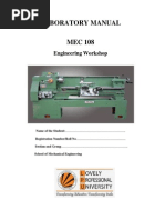 Download Lab manual of 1st year mechanical workshop by Rohan Katyal SN280163315 doc pdf