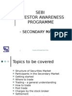 Sebi Investor Awareness Programme - : Secondary Market