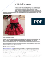 Tips Memilih Desain Baju Anak Perempuan