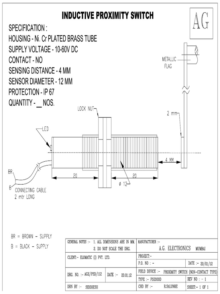 Proximity Switch Ps2000d | PDF
