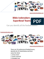 Bible Icebreakers - SuperBowl Teams