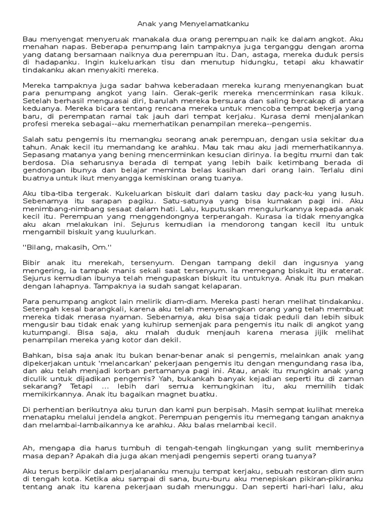 Anak Yang Menyelamatkanku