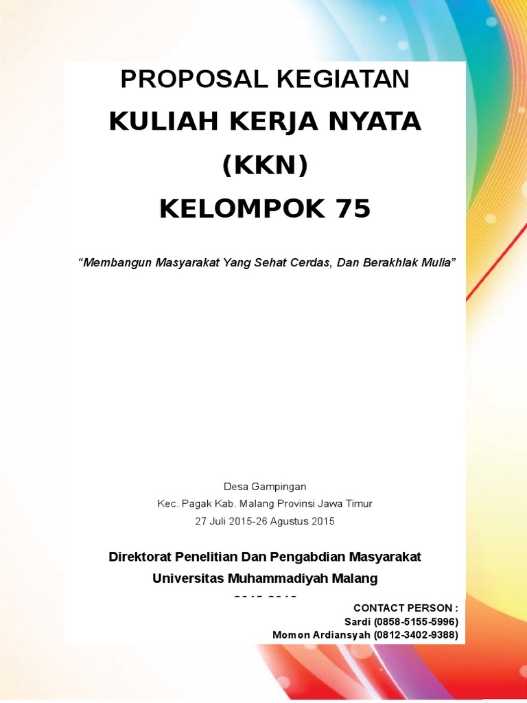 Proposal KKN 75 | PDF