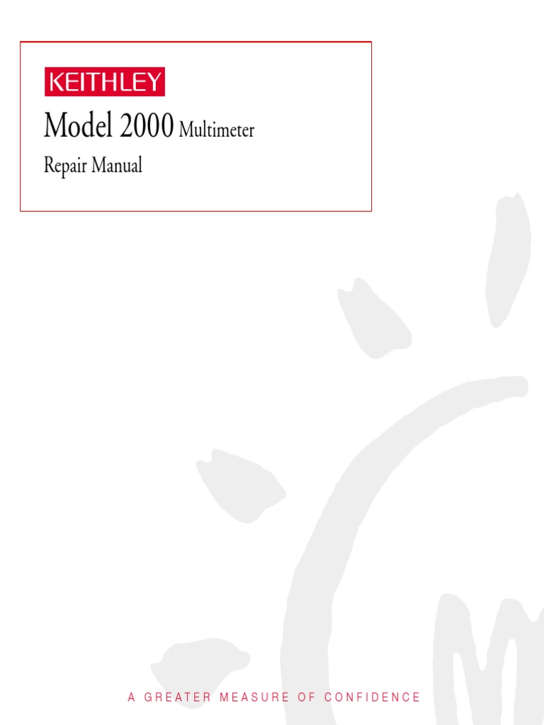 Keithley Model 2000 Multimeter Repair Manual PDF Fuse (Electrical
