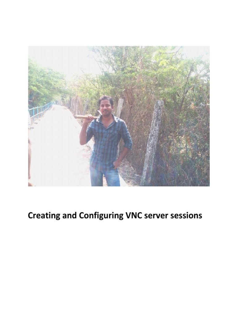 VNC Server Session Setup Guide | PDF