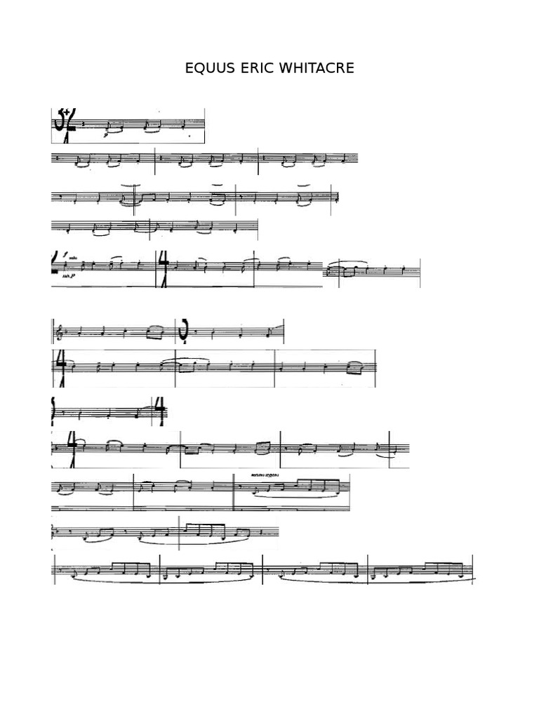 Equus Eric Whitacre PDF
