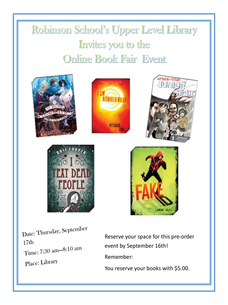 Book Fair Pre Order Event Flyer | PDF