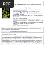Distribution of intracellular nitrogen in marine microalgae