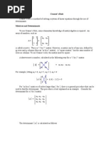 Handout Cramer's Rule