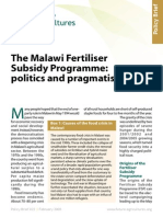 Malawi's Fertiliser Subsidy Programme: Politics and Pragmatism