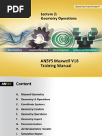 Maxwell v16 L02 Geometry Operations