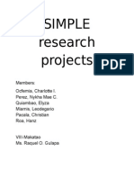 Simple Research Projects