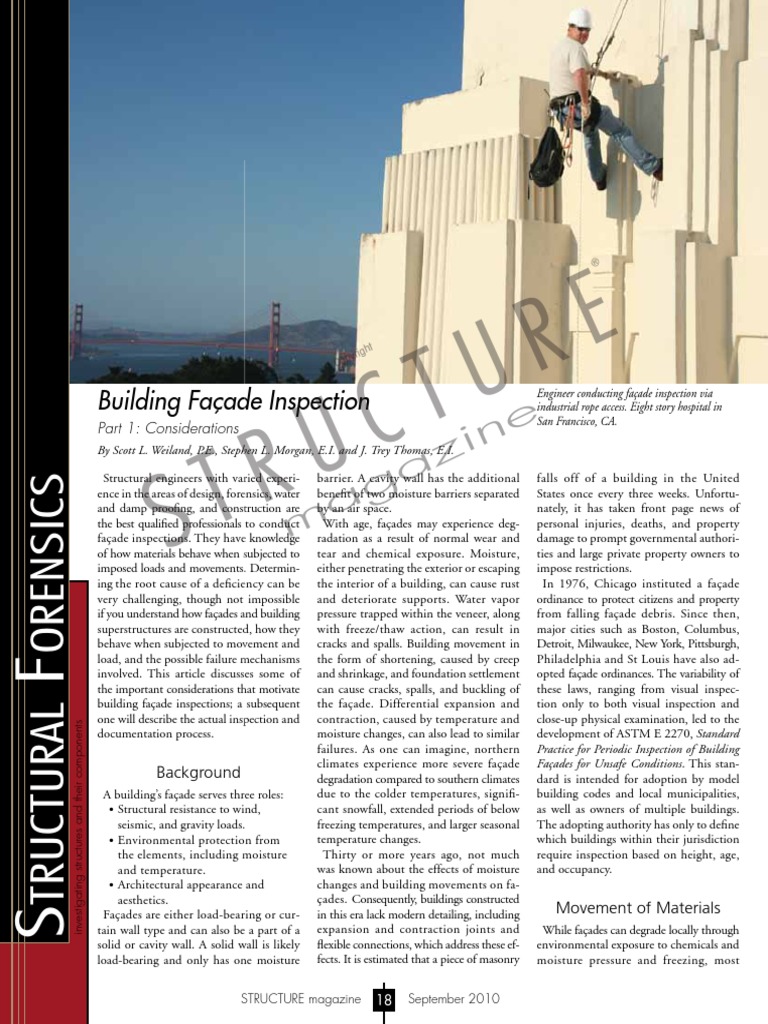 Building Facade Inspection - Part1 | PDF | Deformation (Engineering) | Wall