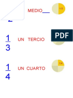 Fracciones nombre y representación 10 primeras