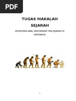 MAKALAH SEJARAH Kehidupan Awal Masyarakat Indonesia