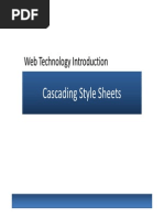 Web Technology Introduction: Cascading Style Sheets