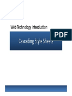 Web Technology Introduction: Cascading Style Sheets
