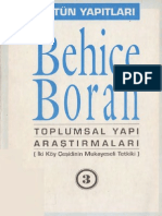 Behice Boran-Toplumsal Yapı Araştırmaları
