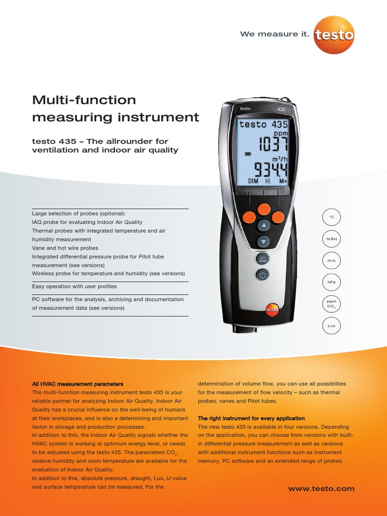 Testo 0635 1535 Measuring Instrument Calibration Free 30day