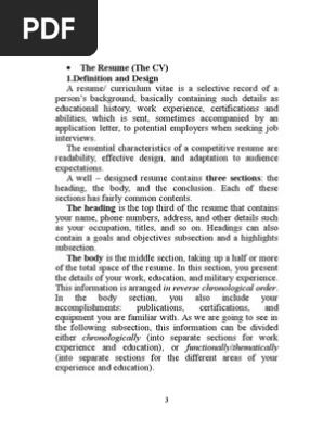 Resume- CV