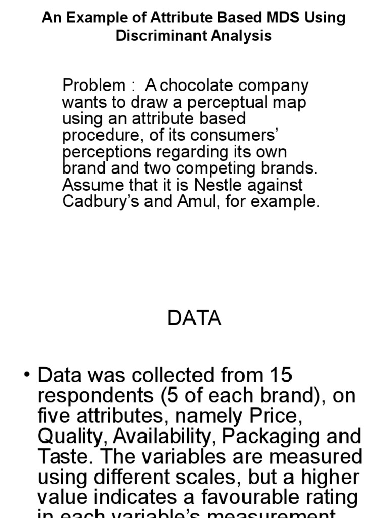 Attribute-Based MDS for Chocolate Brands | PDF | Correlation And ...