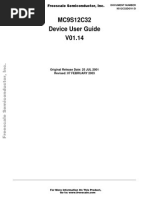 MC9S12C32 Device User Guide V01.14: Freescale Semiconductor, Inc