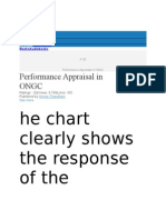 He Chart Clearly Shows The Response of The: Performance Appraisal in Ongc