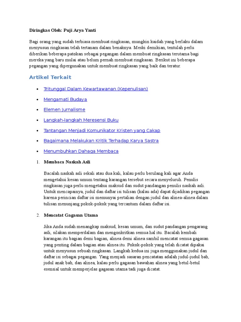 Cara Membuat Ringkasan Pdf