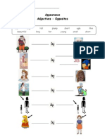 Appearance Adjectives - Opposites: Old Big Tall Plump Short Ugly Thin Beautiful Long Fat Young Small Short