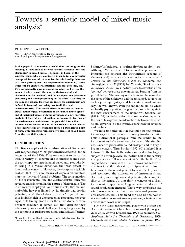 Towards a Semiotic Model for Analyzing Relationships Between