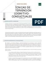 Guía Técnicas de Intervención Cognitivo-Conductuales 2015/2016