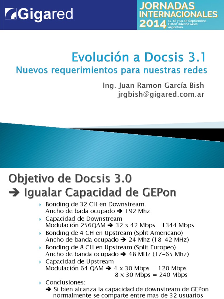 Avances en tecnología DOCSIS 3.1 | PDF | Multiplexación por división de ...