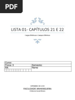 Lista 1 - Capítulos 21 e 22