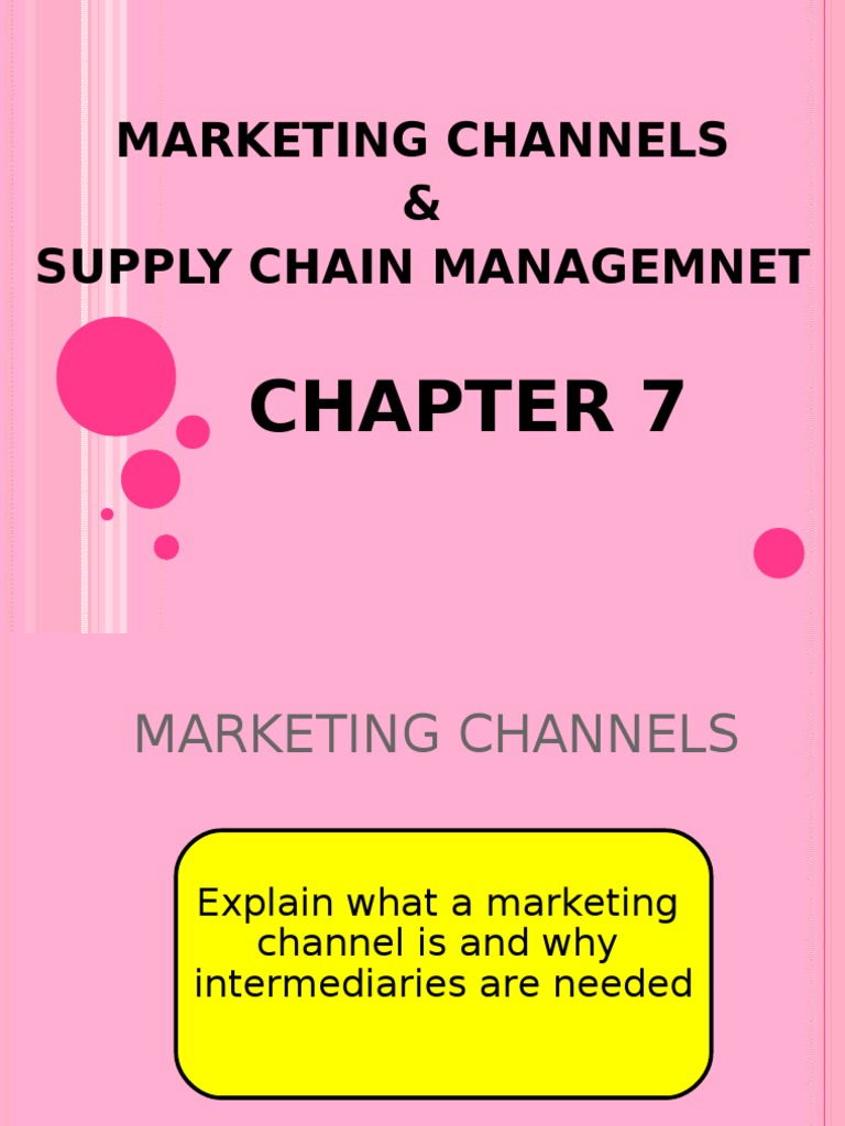 Marketing Channels in Supply Chain Management | PDF | Logistics ...