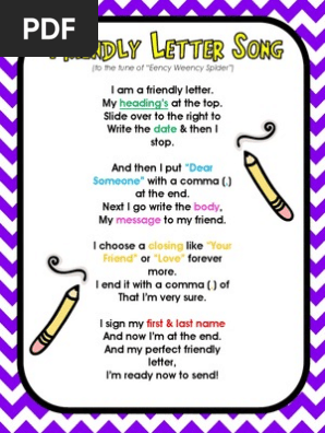 friendly letter song