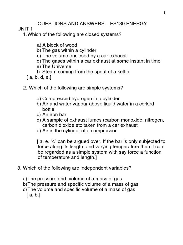 Engineering Questions and Answers | PDF | Fahrenheit | Entropy