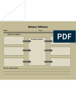 Behavior Reflection Sheet Tan