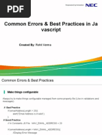 JavaScript Common Mis JavaScript Common Mistakes & Best Practicestakes & Best Practices
