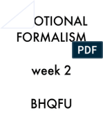 Emotional Formalism Week 2