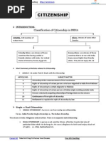 UPSC Indian Polity - Citizenship