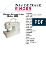 Máquinas de coser Singer modelos 2250, 4210, HD 118 y CE250