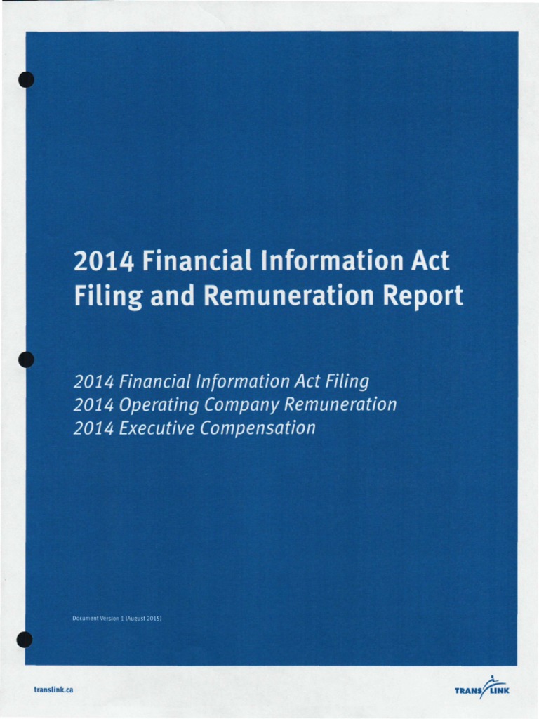 TransLink 2014 Remuneration Report | PDF | Internal Control | Corporations