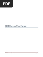 DBMS Service User Manual PDF