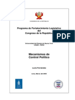 Mecanismos de Control Politico Del Parlamento Al Ejecutivo PDF