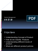 U N It-Iv: Product Management